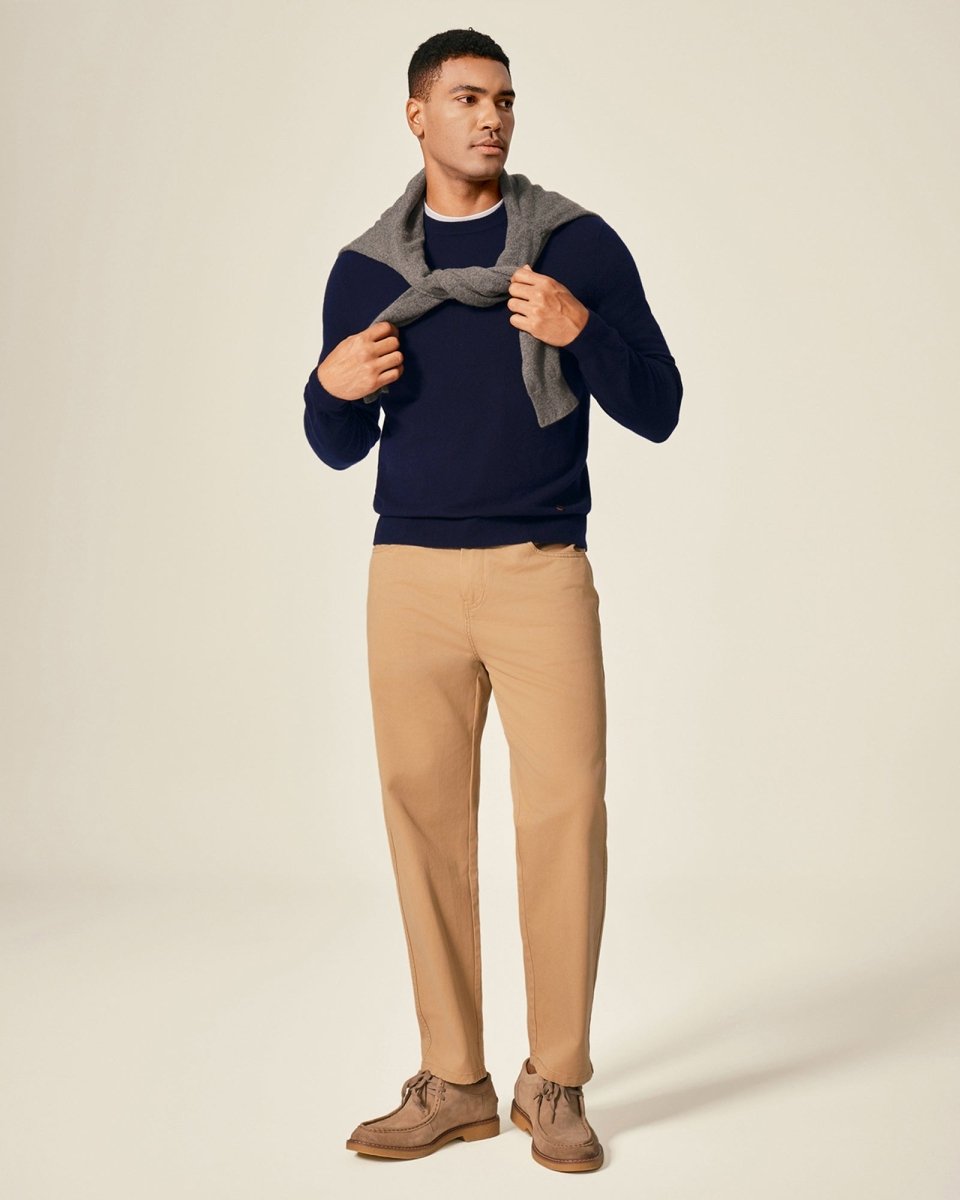 Men's 100% Pure Cashmere Crew Neck Pullover Sweater