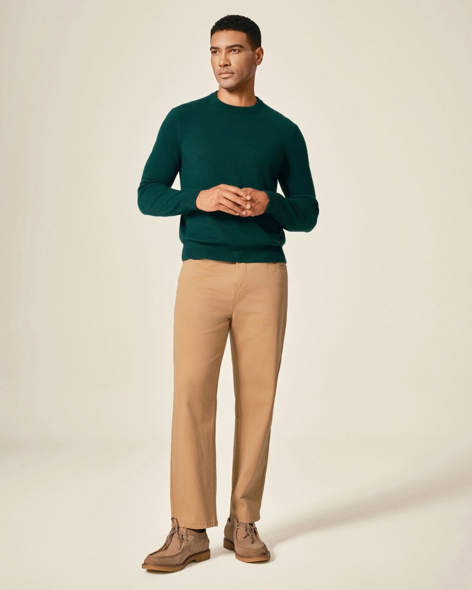 Men's 100% Pure Cashmere Crew Neck Pullover Sweater