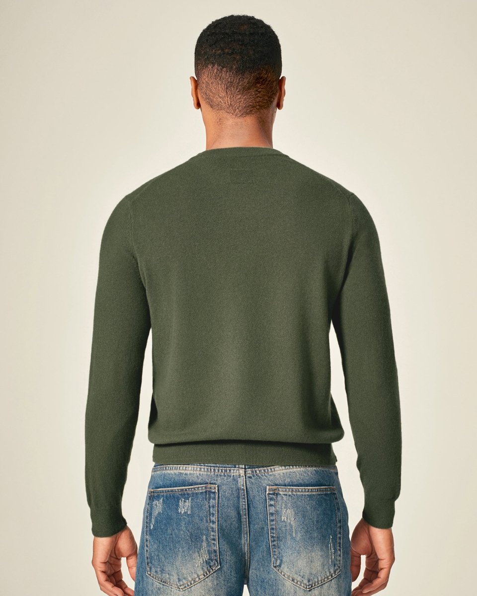 Men's 100% Pure Cashmere Crew Neck Pullover Sweater
