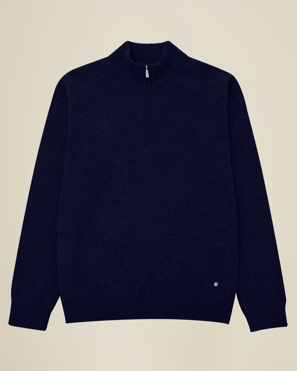 Men's Pure Cashmere Half Zip Sweater