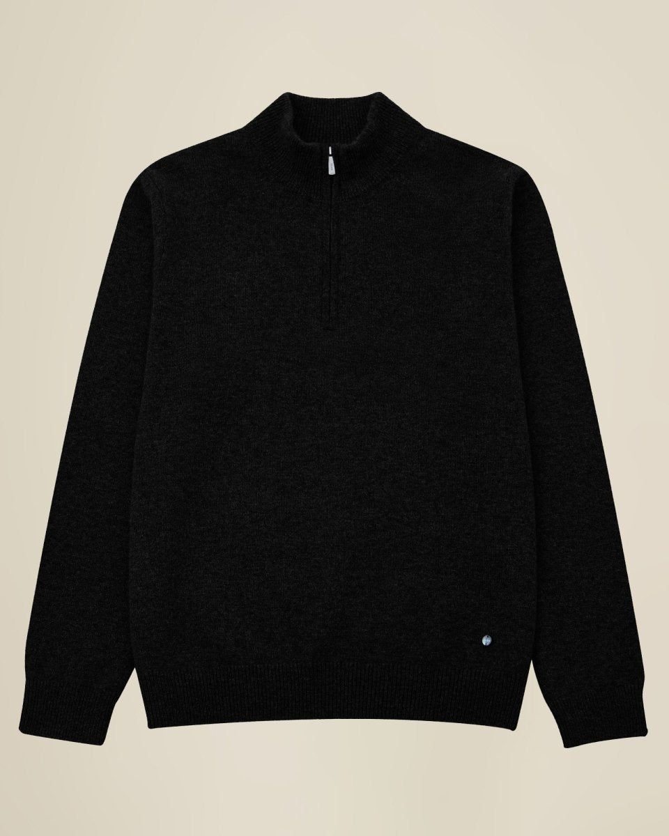 Men's Pure Cashmere Half Zip Sweater