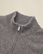 Men's Pure Cashmere Half Zip Sweater