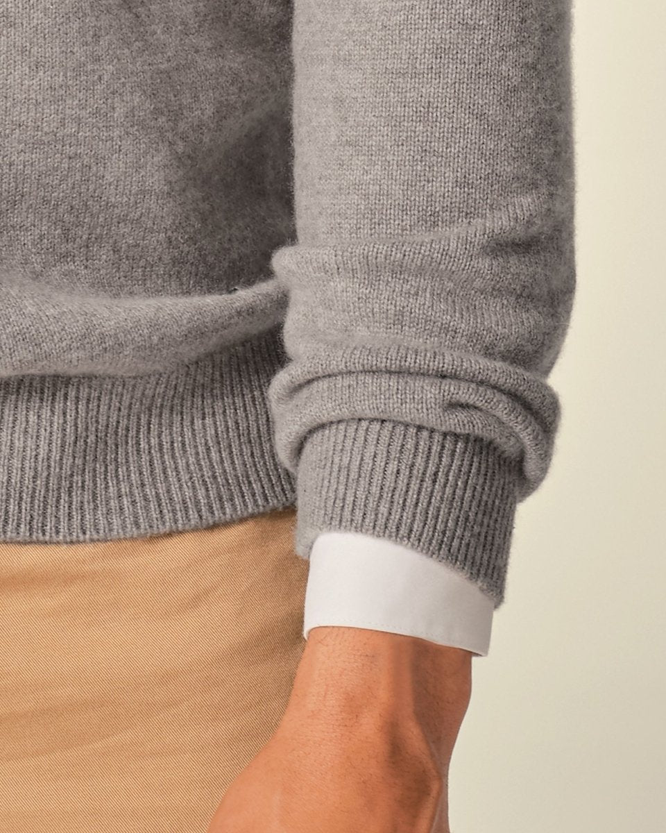 Men's Pure Cashmere Half Zip Sweater