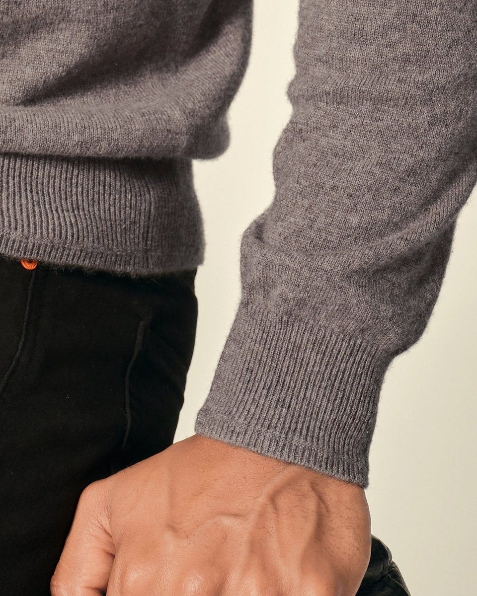 Men's Pure Cashmere Half Zip Sweater