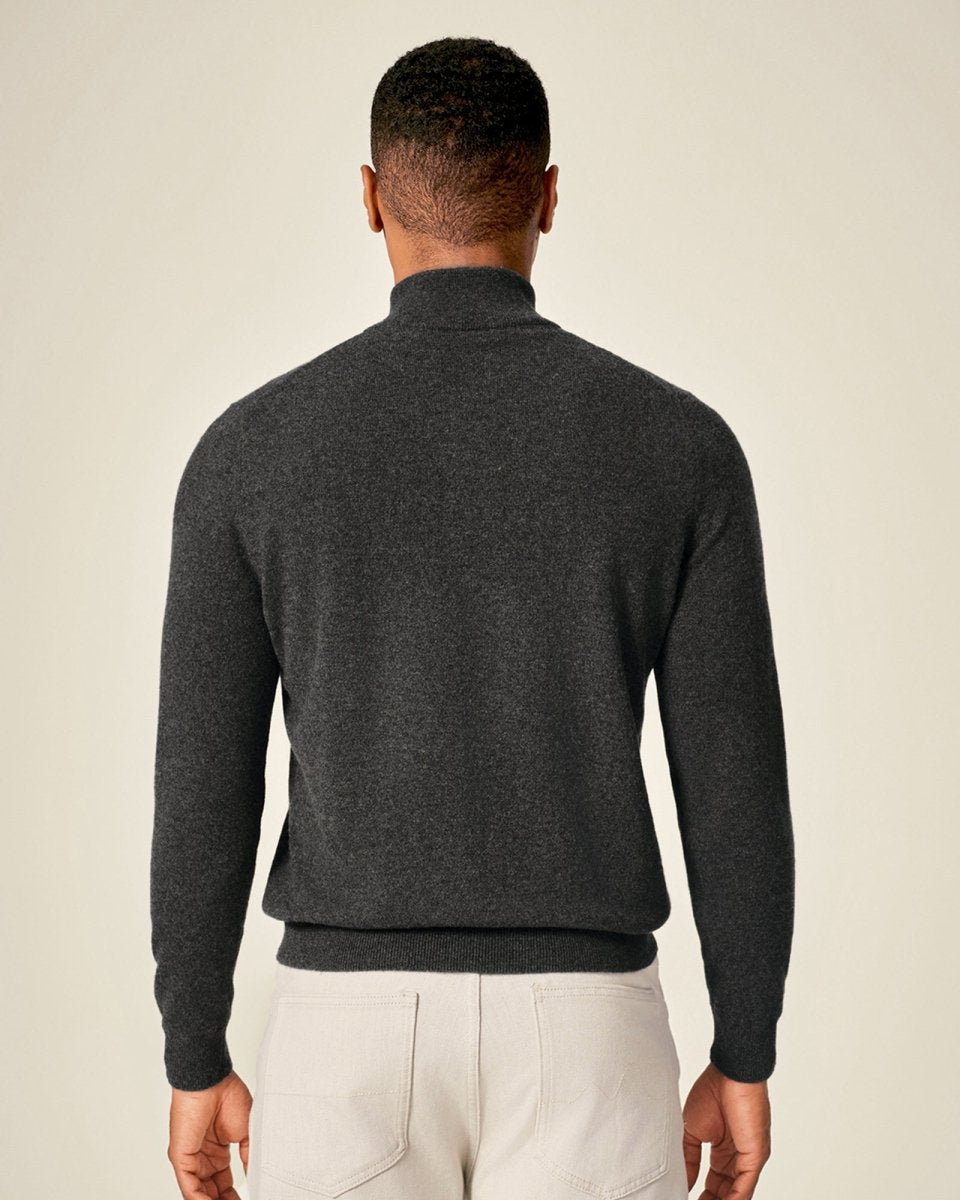 Men's Pure Cashmere Half Zip Sweater