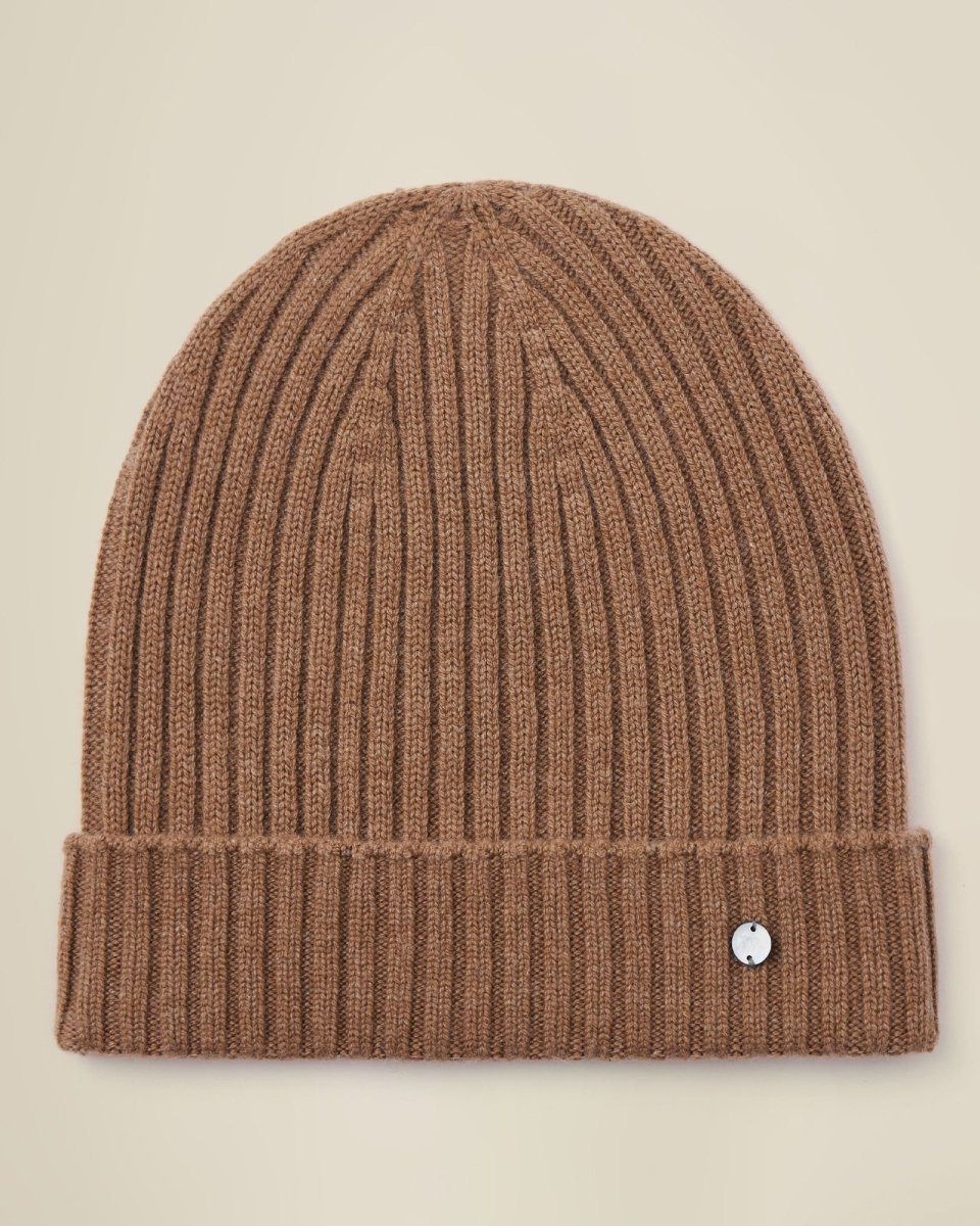 Men's Ribbed 100% Cashmere Beanie