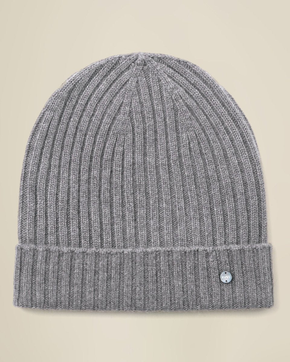 Men's Ribbed 100% Cashmere Beanie