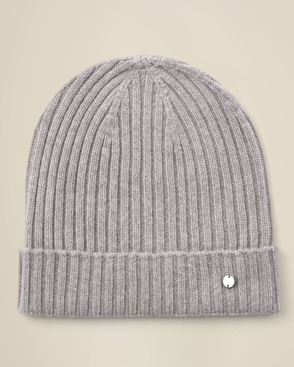 Men's Ribbed 100% Cashmere Beanie