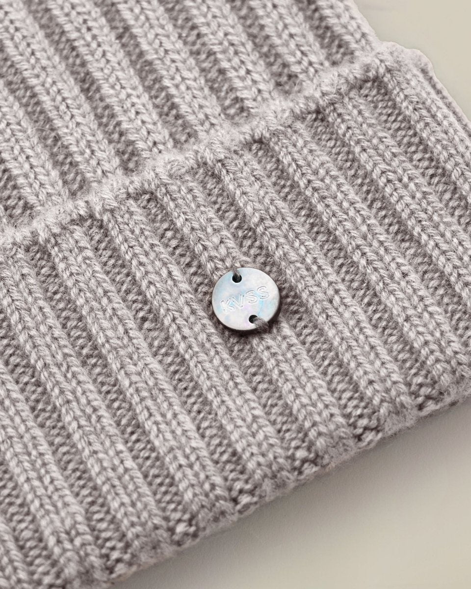 Men's Ribbed 100% Cashmere Beanie