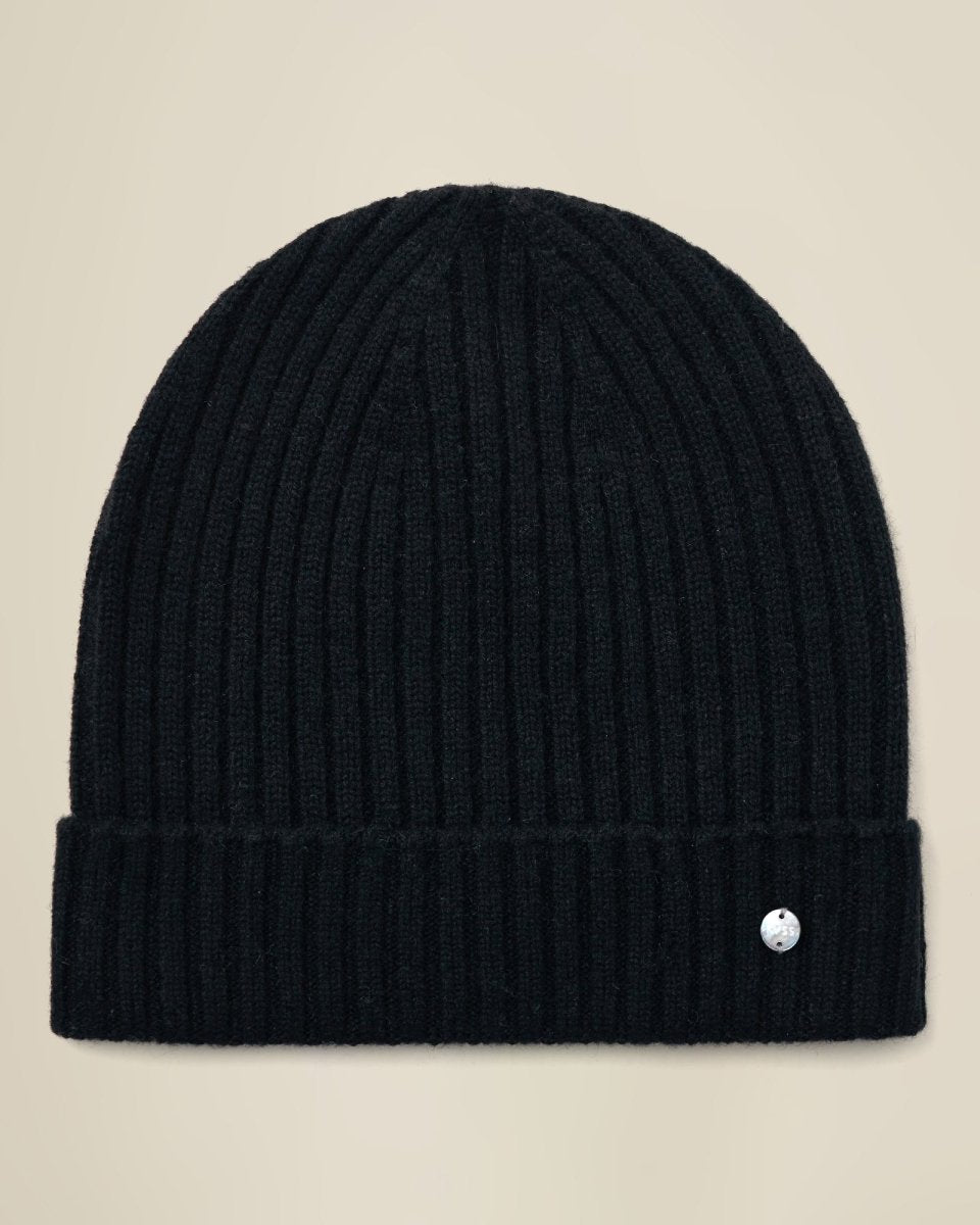 Men's Ribbed 100% Cashmere Beanie