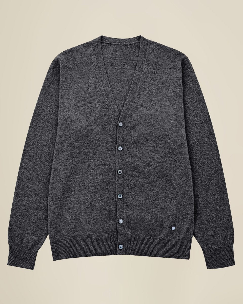 Men's Timeless V - Neck 100% Cashmere Cardigan