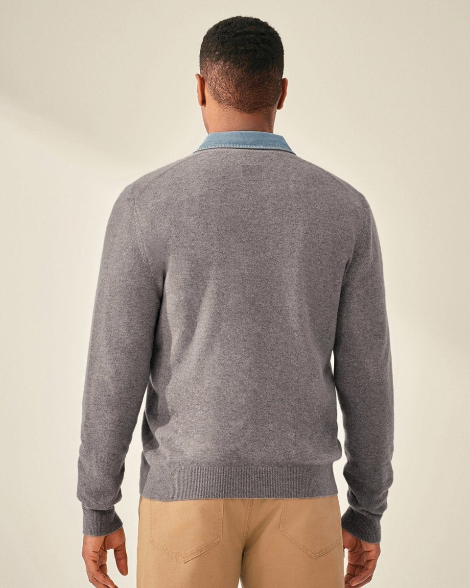 Men's Timeless V - Neck 100% Cashmere Cardigan