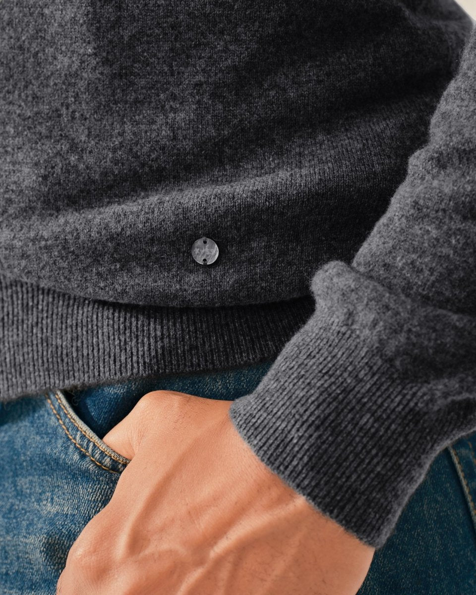 Men's Timeless V - Neck 100% Cashmere Cardigan