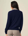navy cardigan cashmere