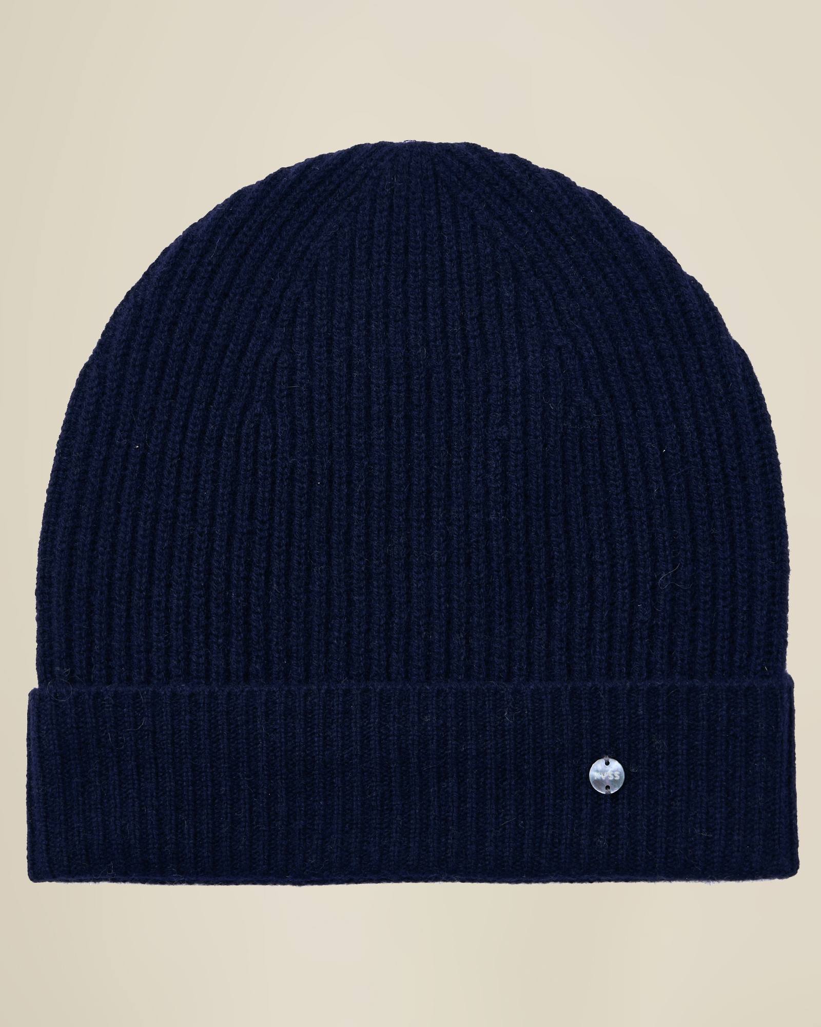 navy cashmere hat