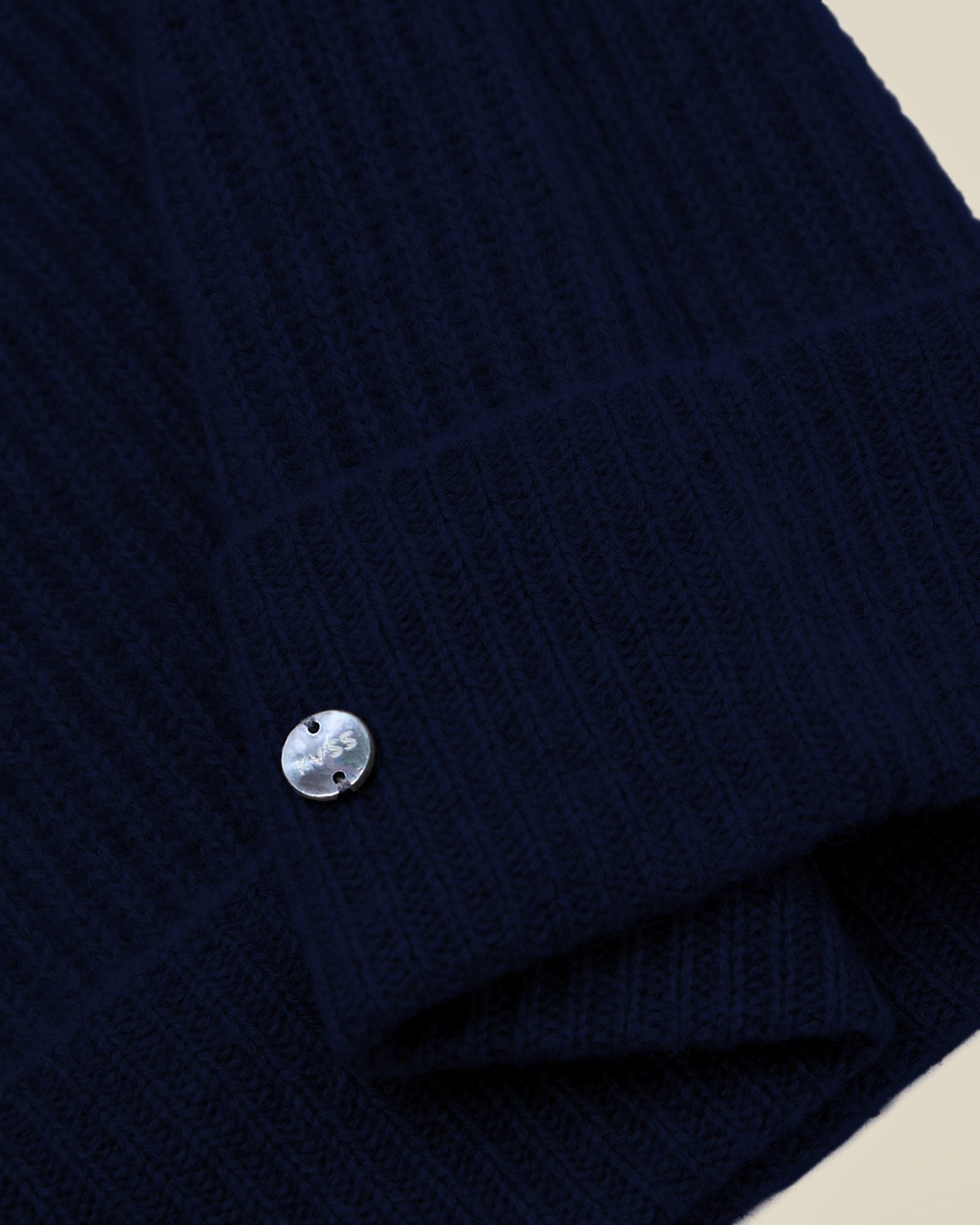 navy cashmere hat  kvss