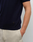navy cashmere polo neck jumper