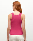 pink silk tank top  kvss