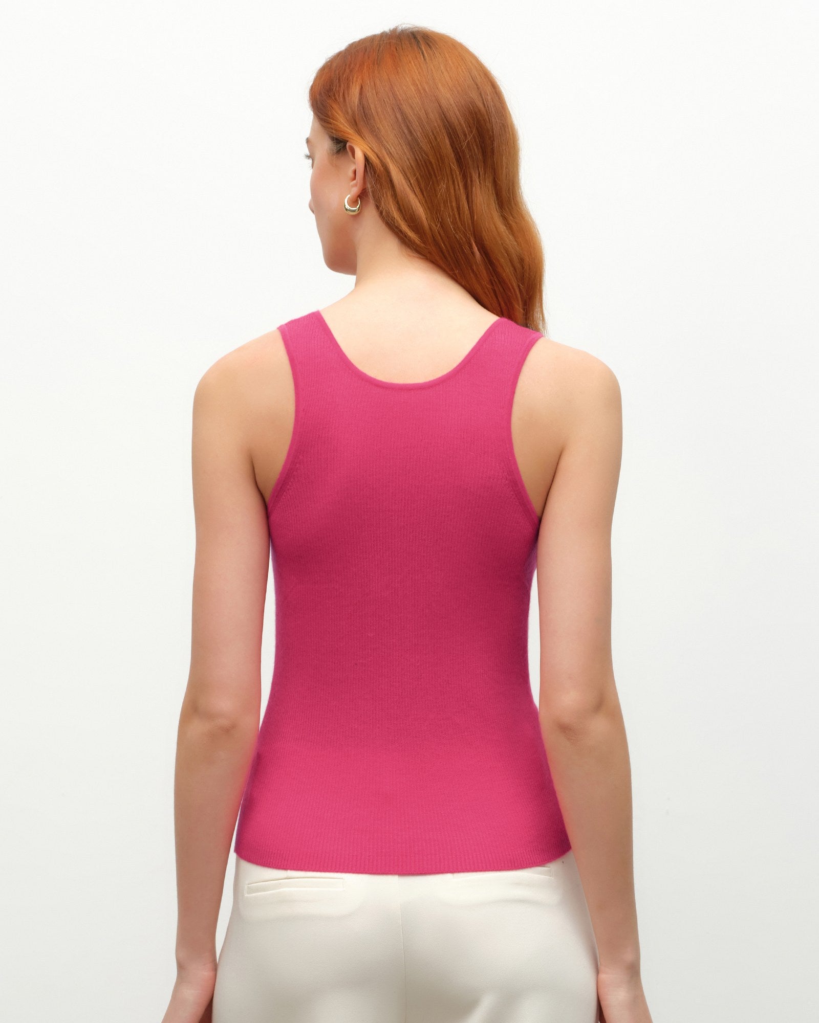 pink silk tank top  kvss