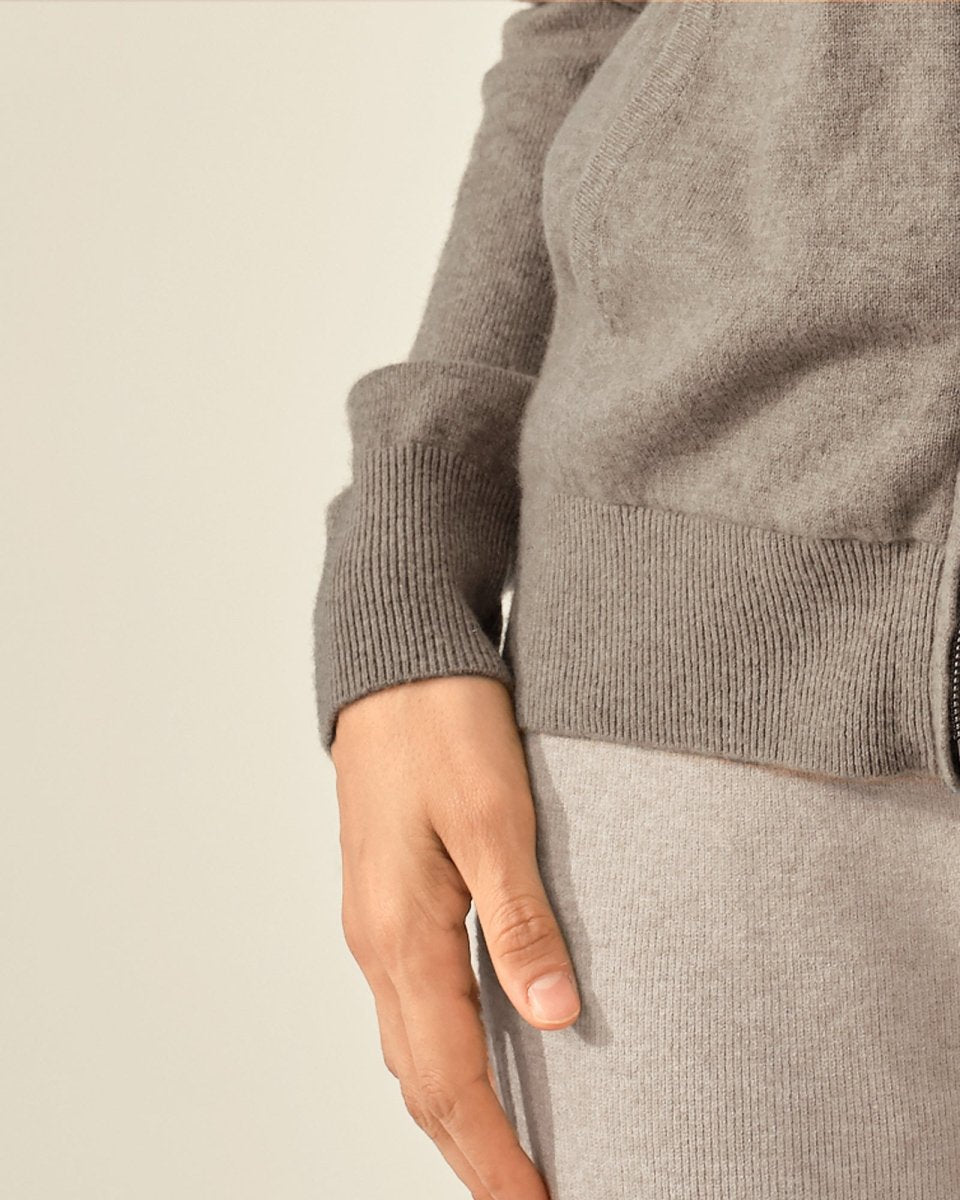 Pure Cashmere Zip - Up Hoodie for Women