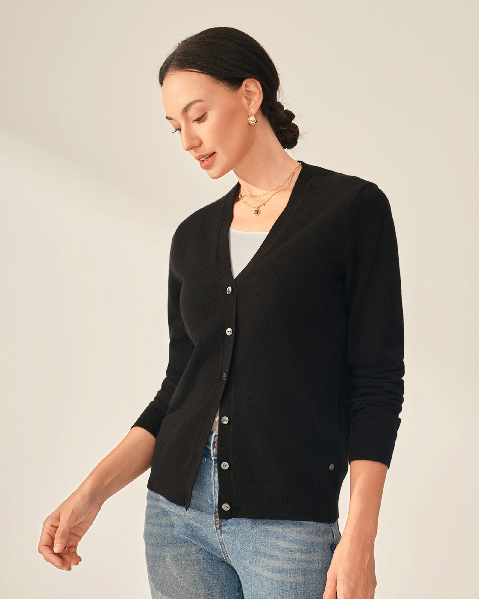 pure cashmere cardigan  kvss