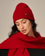 red cashmere hat womens