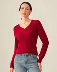 red cashmere jumper
