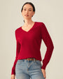 red cashmere jumper