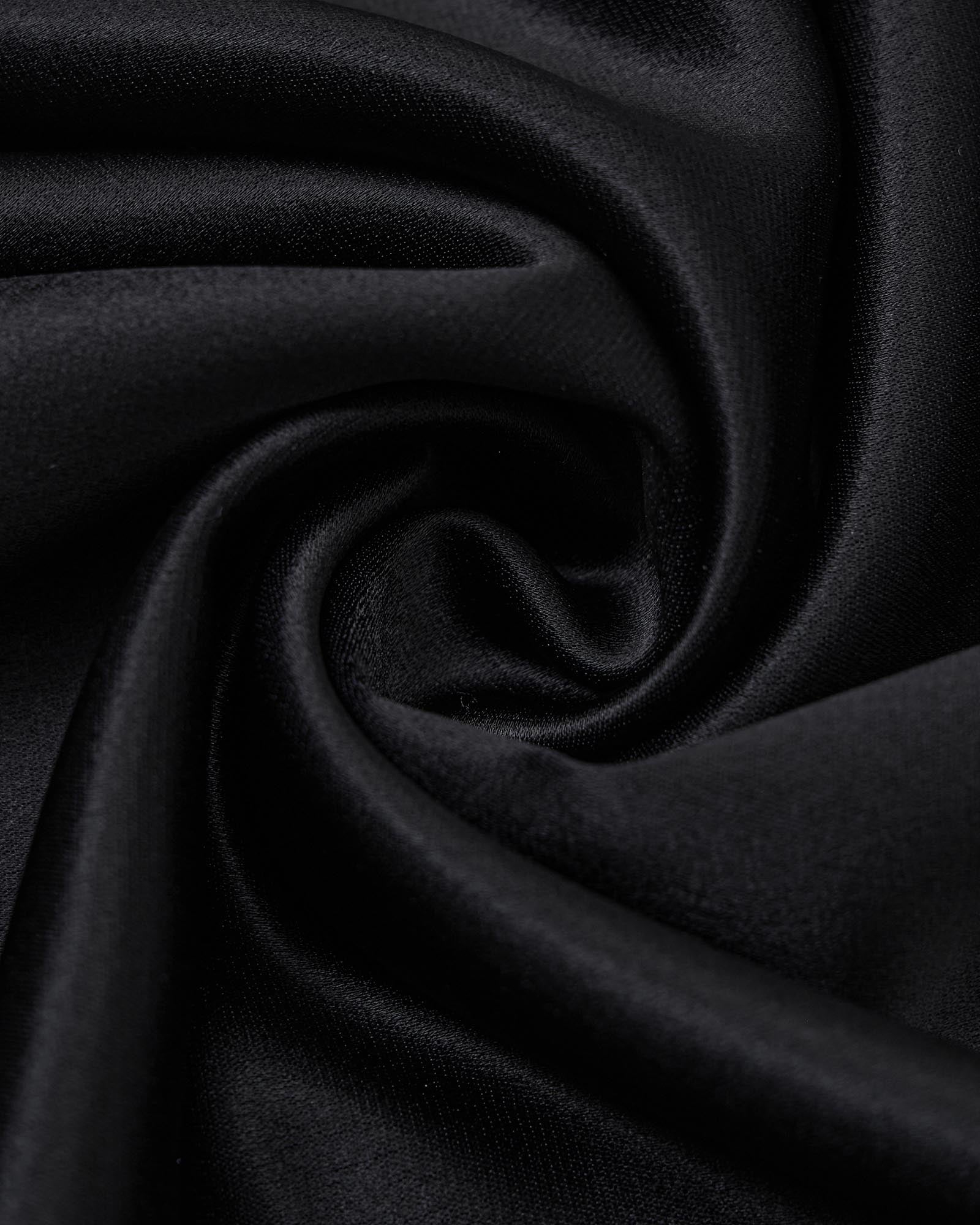 silk black midi skirt