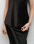 silk black tank