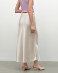silk midi skirt