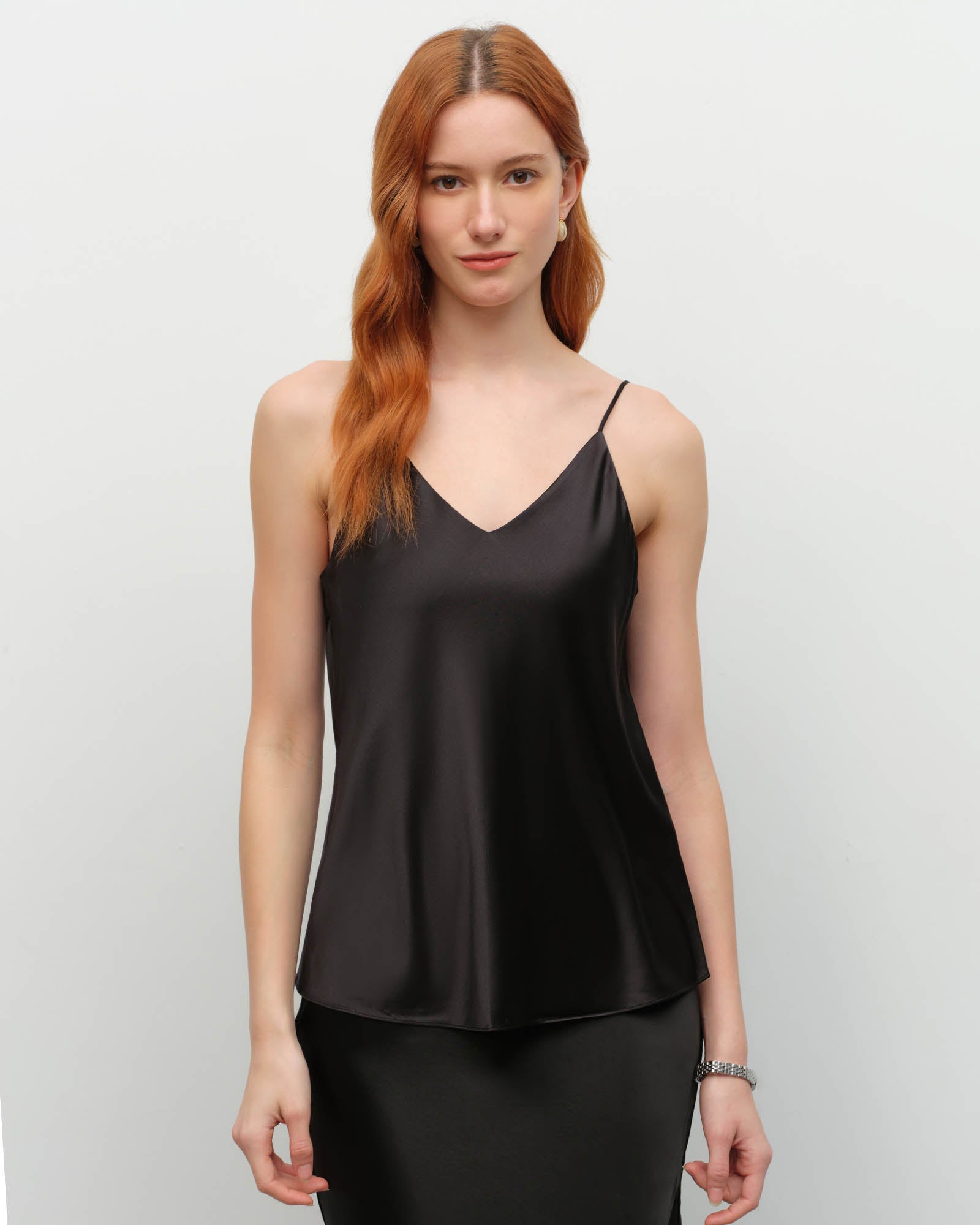 silk tank black