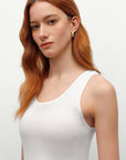 silk tank white