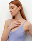 silk v neck tank