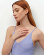 silk v neck tank