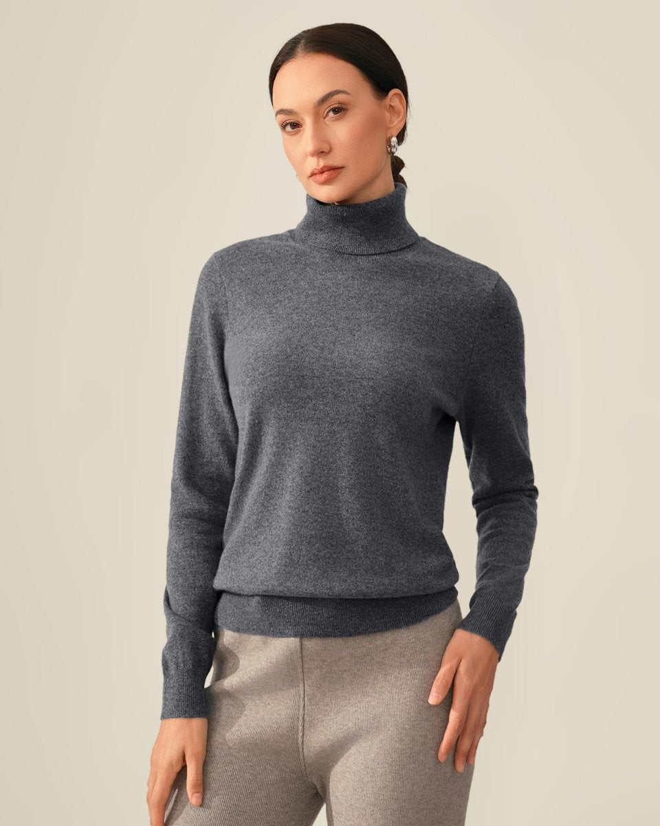 Soft Touch Pure Cashmere Turtleneck Sweater
