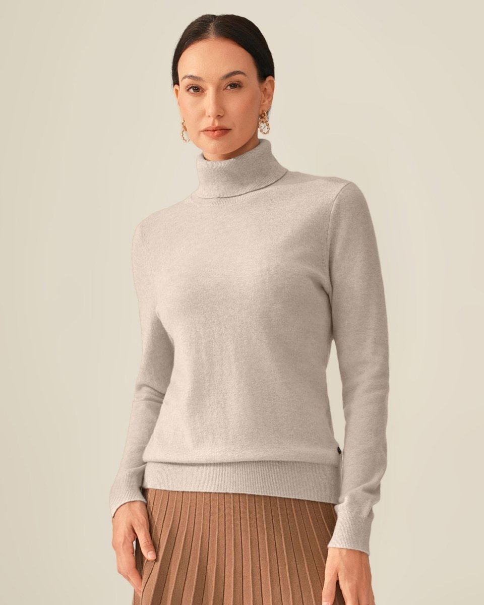 Soft Touch Pure Cashmere Turtleneck Sweater