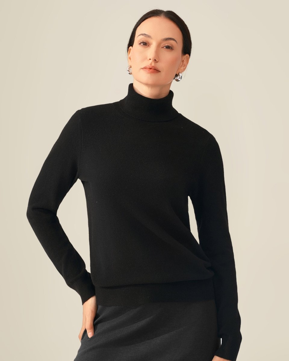 Soft Touch Pure Cashmere Turtleneck Sweater