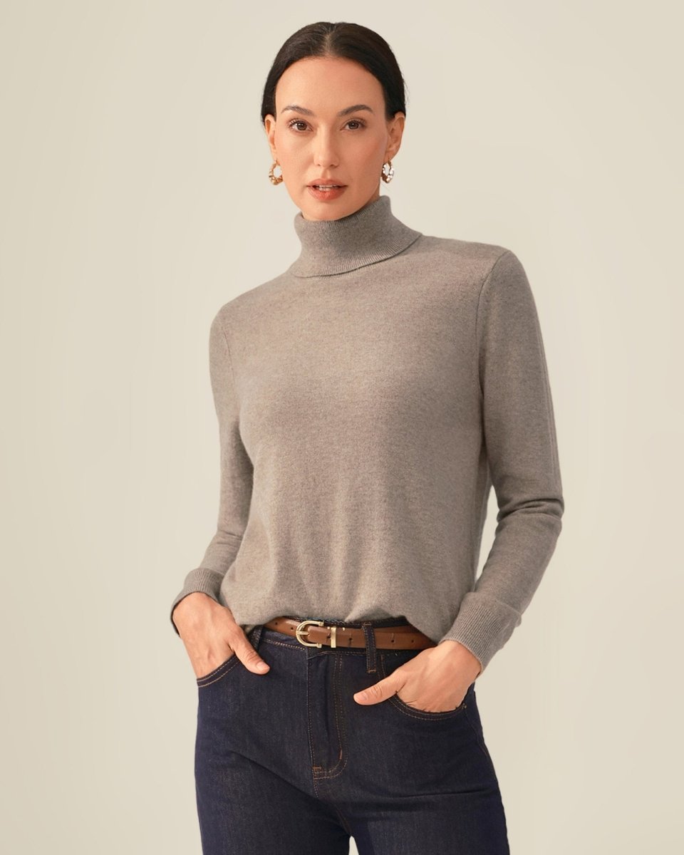 Soft Touch Pure Cashmere Turtleneck Sweater