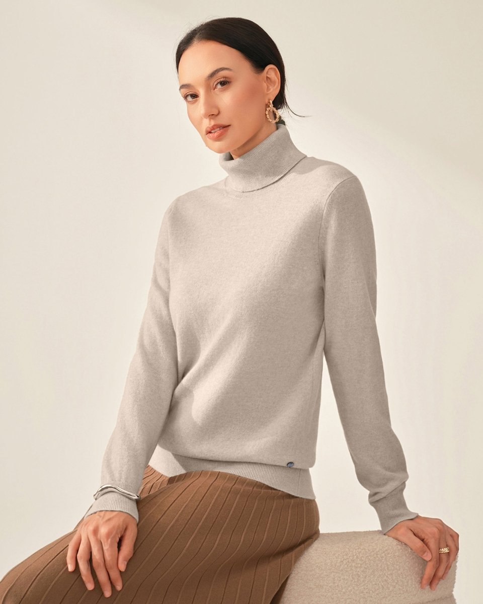 Soft Touch Pure Cashmere Turtleneck Sweater