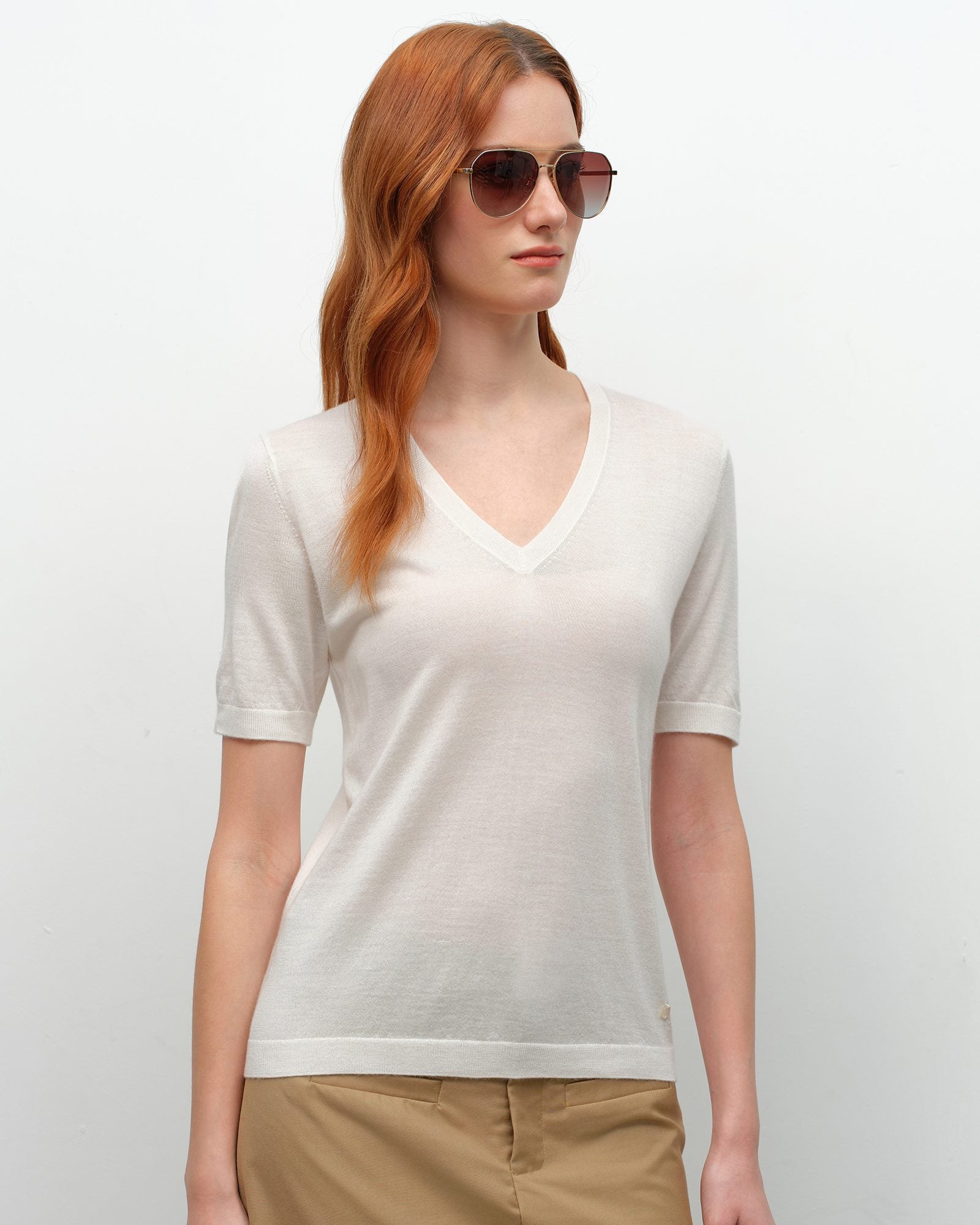 v neck sweater cashmere  kvss