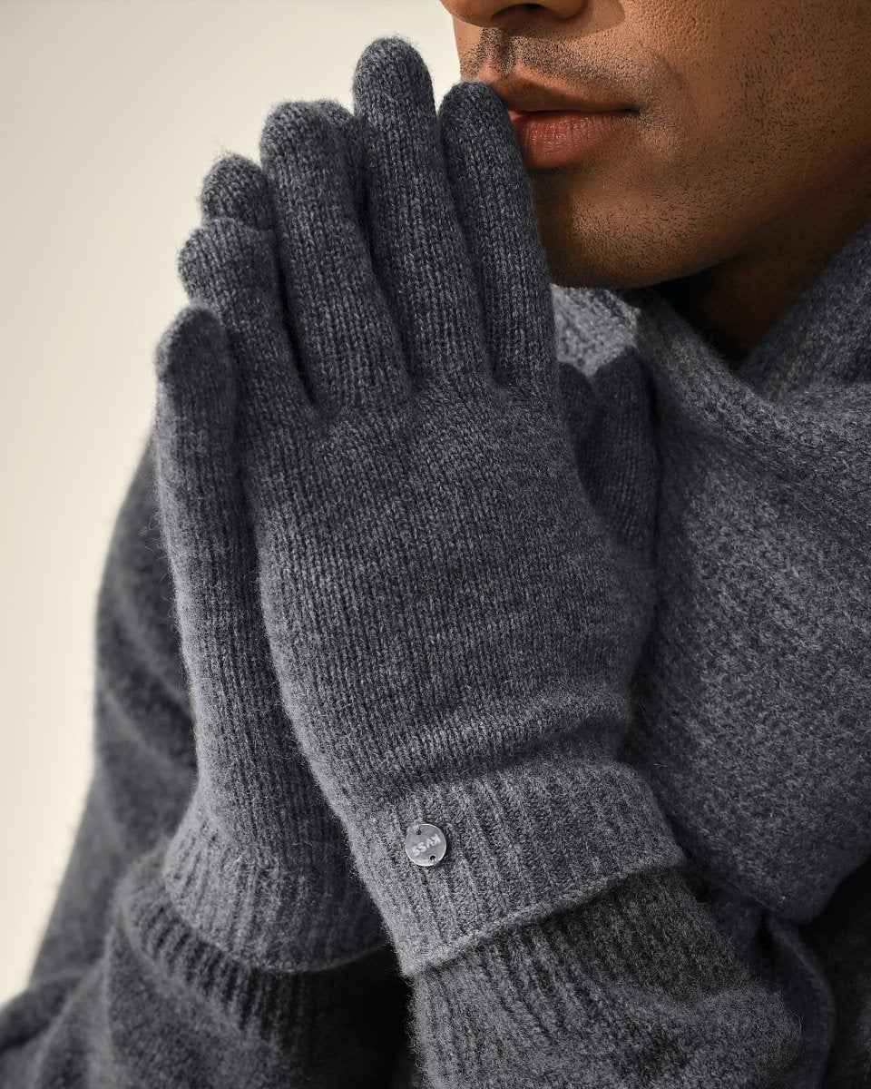 Warm Pure Cashmere Gloves for Men