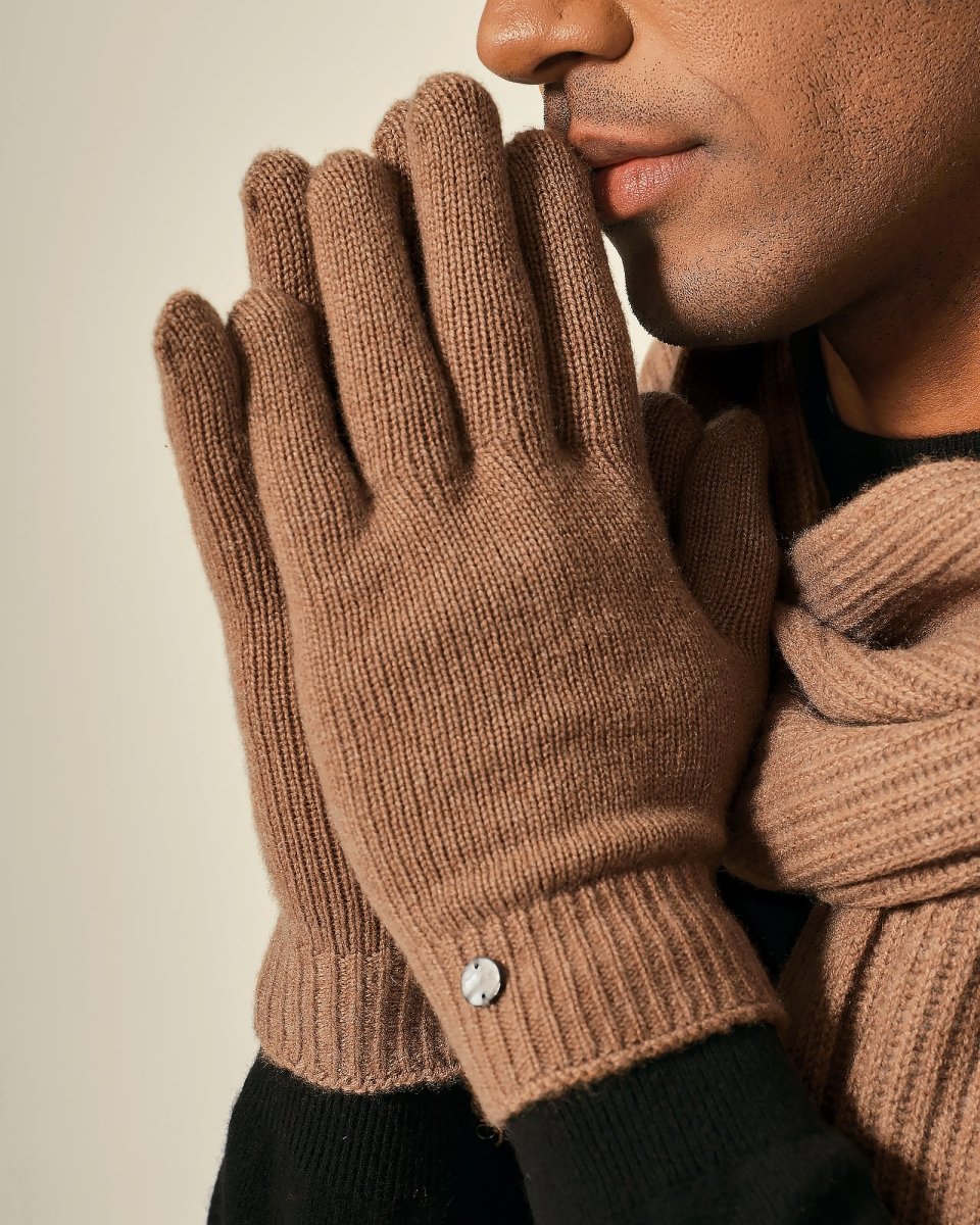 Warm Pure Cashmere Gloves for Men