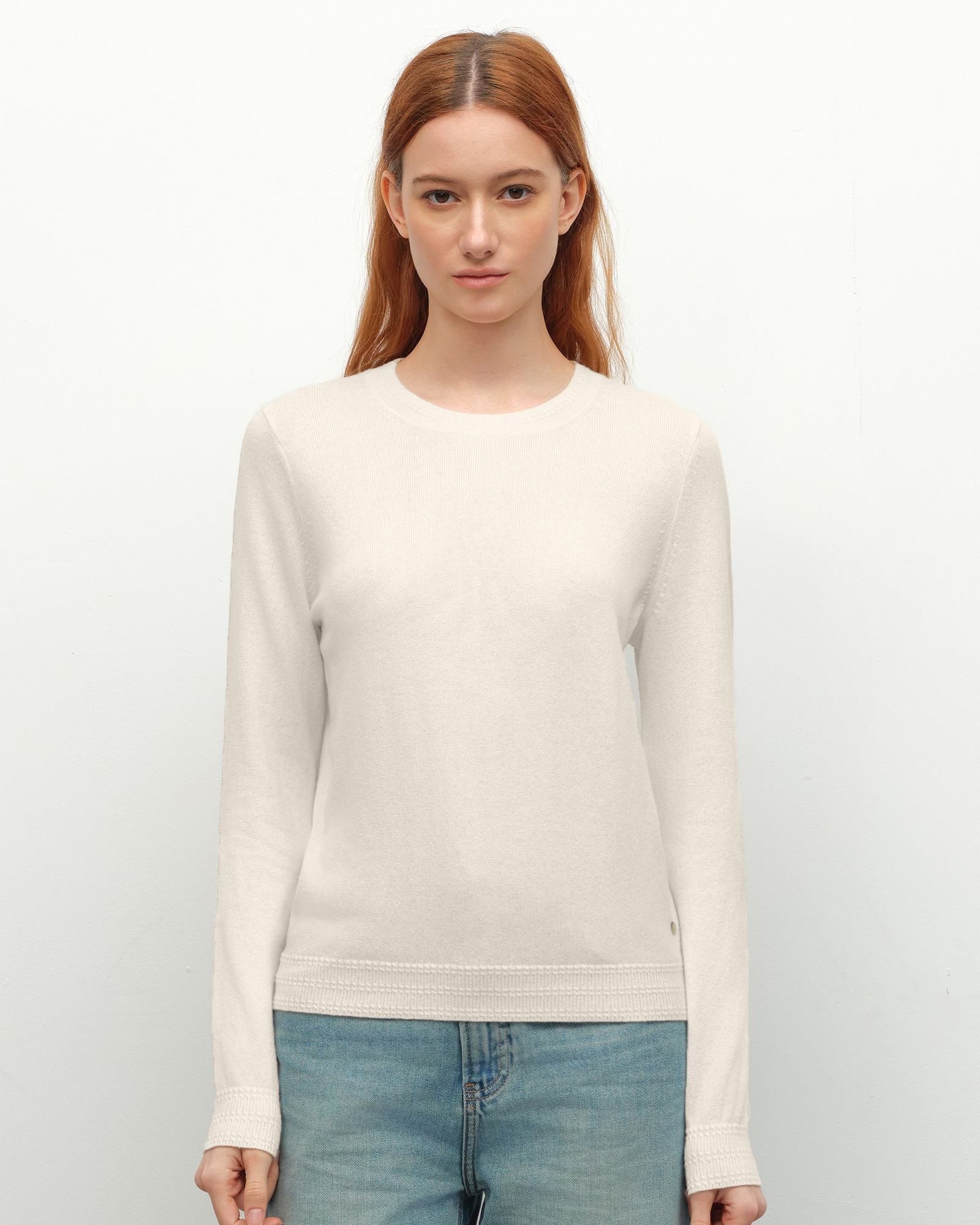 white cashmere t shirt