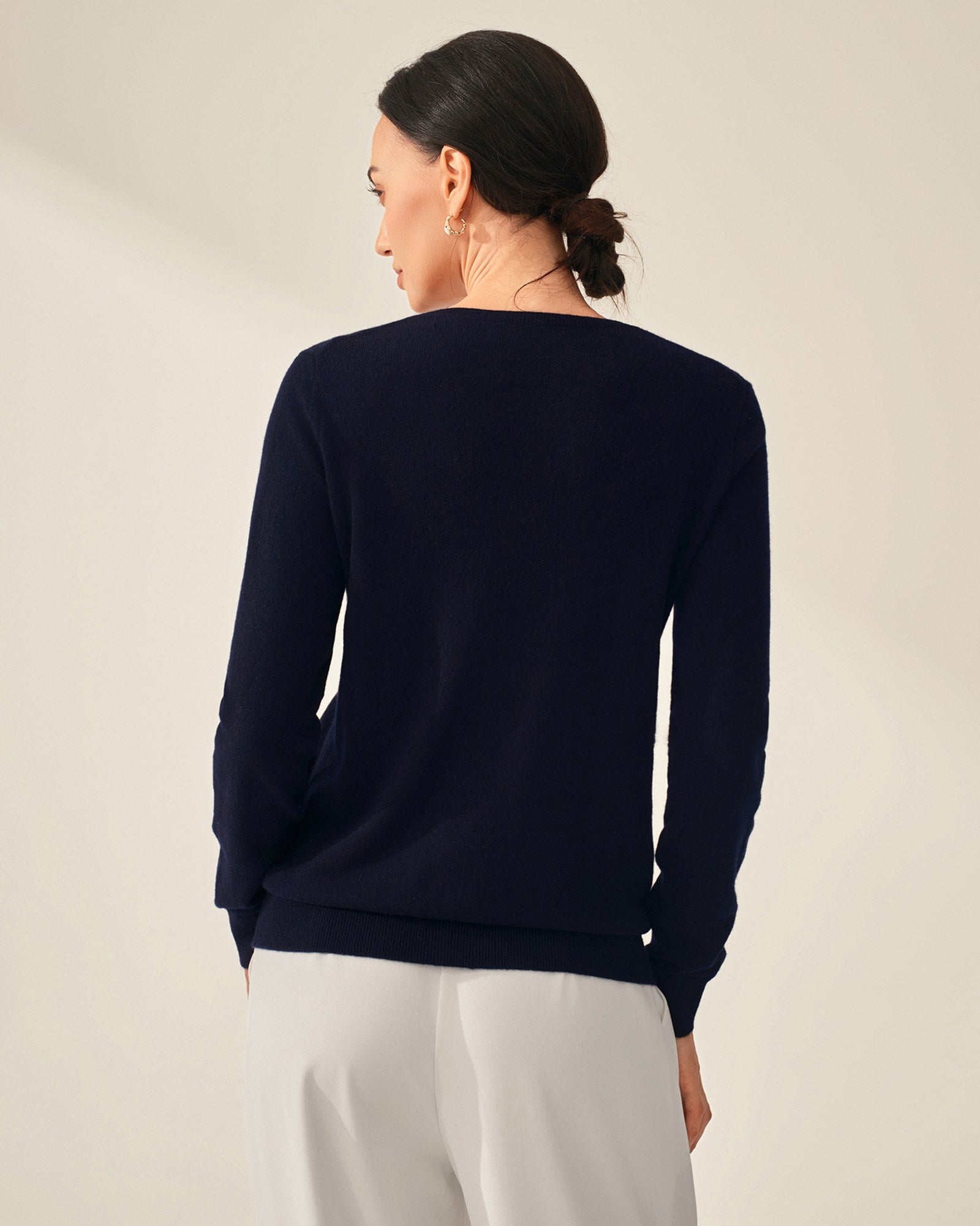 women's v neck cashmere sweater  kvss