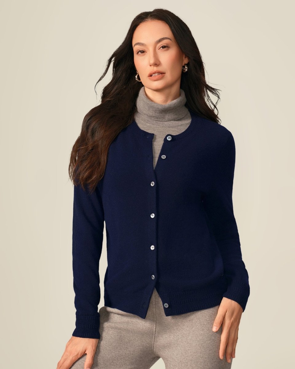 Women's 100% pure cashmere cardigan sweater