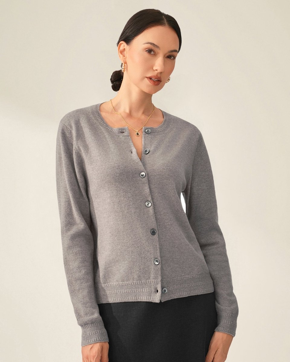 Women's 100% pure cashmere cardigan sweater