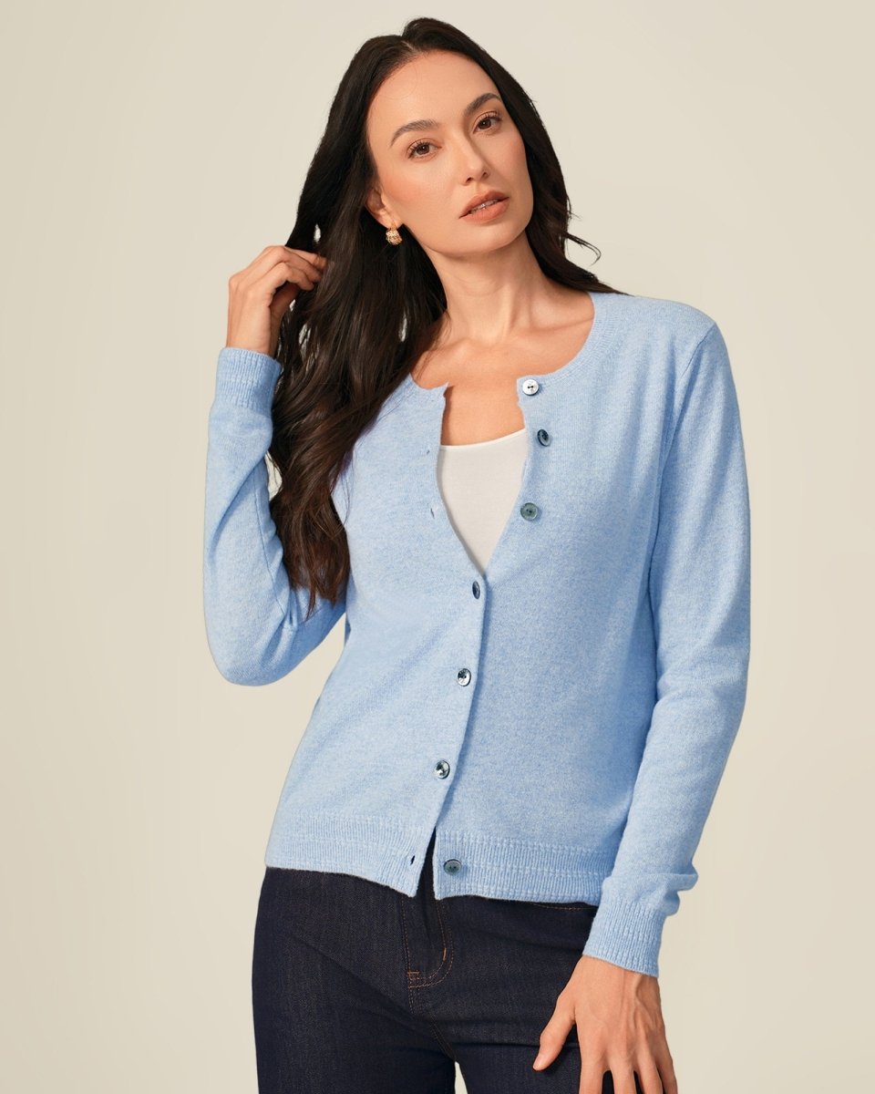 Women's 100% pure cashmere cardigan sweater
