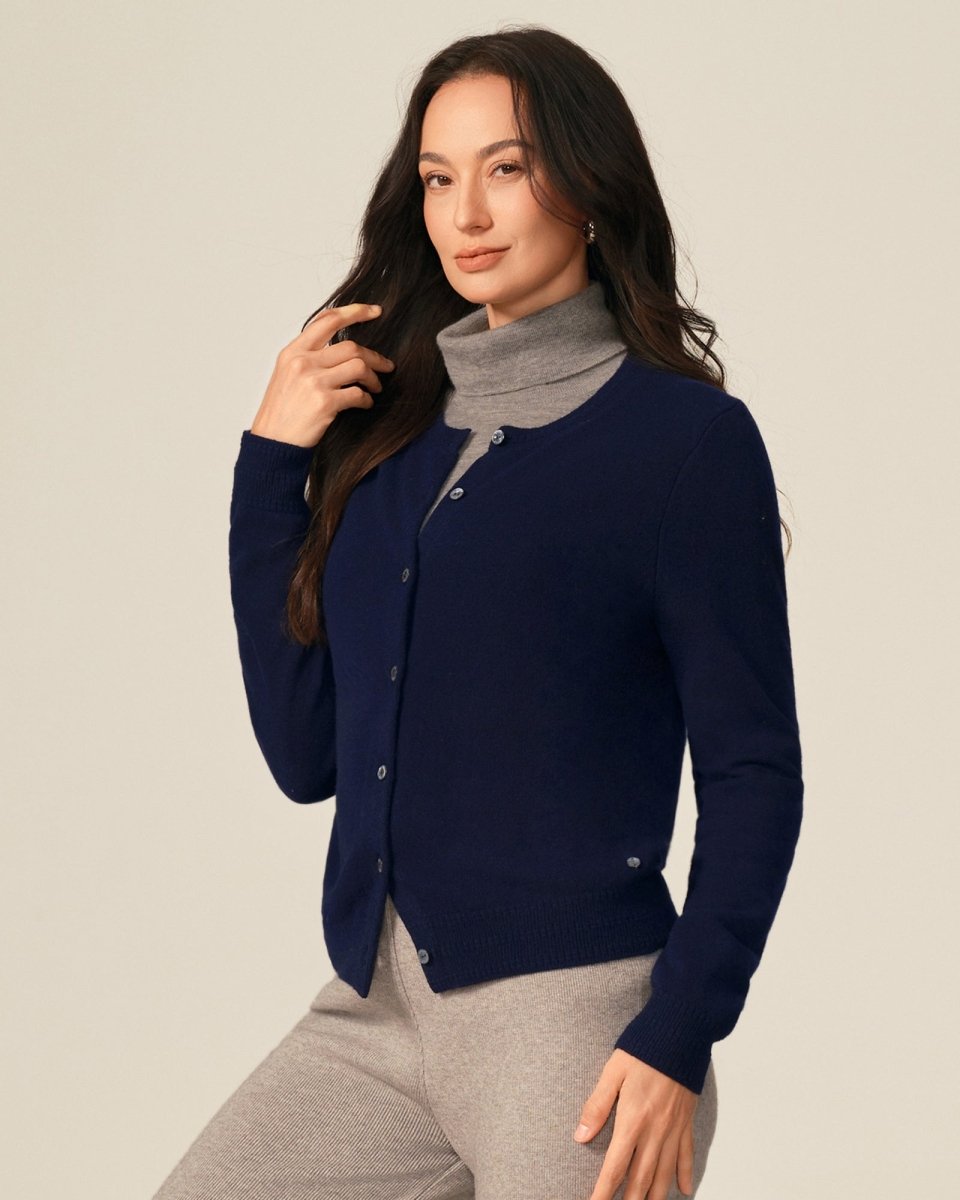 Women's 100% pure cashmere cardigan sweater