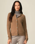 womens brown cashmere cardigan